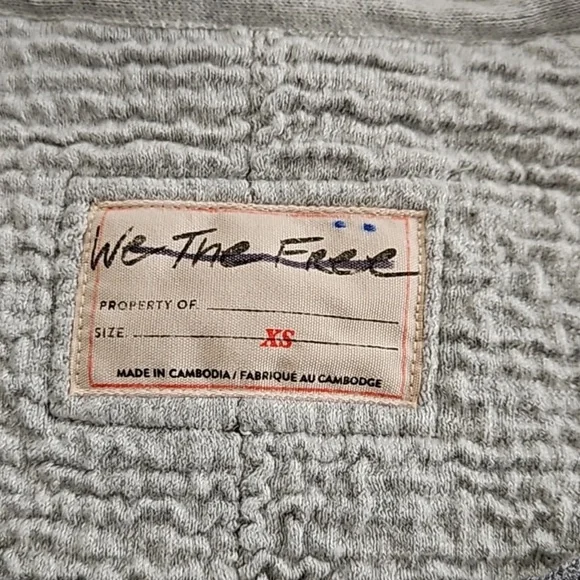 We The Free Gray Pullover Sweatshirt with Contrast Stitching - Picture 4 of 4